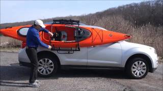 Easy Load sliding Kayak Roof Rack by WARRAK  Get There  live Your Passion [upl. by Aihsercal]