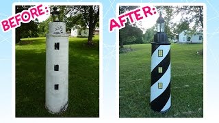 Awesome Lawn Lighthouse Makeover [upl. by Narib]