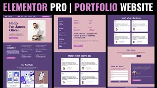 Complete Responsive PORTFOLIO WEBSITE using ELEMENTOR PRO  Wordpress Elementor Tutorial 2024 [upl. by Ainoz298]