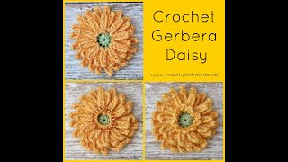 Crochet Gerbera Daisy  Lefthanded Tutorial [upl. by Carpet]