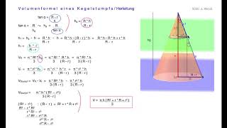 Kegelstumpf Formeln Aufgaben [upl. by Fleming]