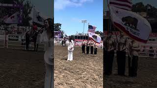 Arlene Rose sings National Anthem in California Rodeo Salinas [upl. by Buyer]