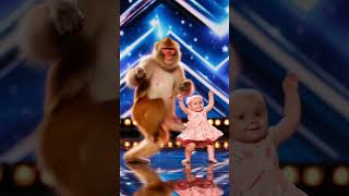 The judges fainted over the talent of a child and a monkey in AGT 2024 [upl. by Merp]