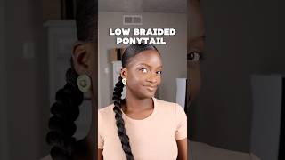 Low Braided Ponytail  Middle Part hairstyle hairtutorial [upl. by Akirderf1]