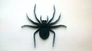 Halloween DIY  How to Make a Paper Quilling Spider Decoration for Halloween [upl. by Ylicis]