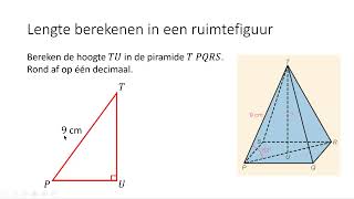 Lengte berekenen in een ruimtefiguur 4 VMBOKGT [upl. by Beret]