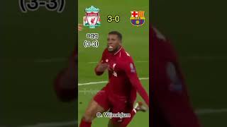 Liverpool vs FC Barcelona  what a comeback from Liverpool 🤩🤩 barcelona comeback messi football [upl. by Akimik]