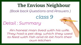 The envious neighbour book back excercise  class 9  unit 1 supplementary [upl. by Akema]