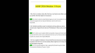 AHIP 2024 Module 1 2 3 4 5 Exam amp AHIP 2024 Final Exam Questions and Answers Verified Answers [upl. by Ojeillib]