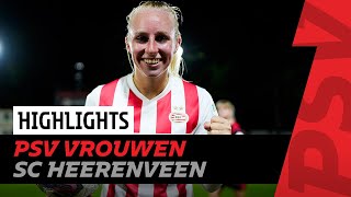 Eerste drie punten door HEERLIJK DOELPUNT 🚀  HIGHLIGHTS PSV Vrouwen  sc Heerenveen Vrouwen [upl. by Marja]