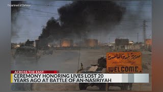 Battle of AnNasiriyah memorial service held on Camp Lejeune [upl. by Ellednek]