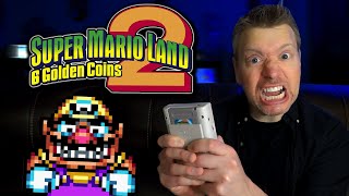 WARIO vs IRATE GAMER Super Mario Land 2 6 Golden Coins  GAMEBOY Video Game Review [upl. by Gib]