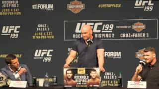 Michael Bisping and Luke Rockhold trash talk through UFC 199 press conference [upl. by Valentine616]