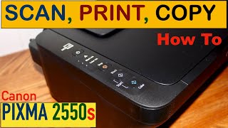 How To Scan Print Copy with Canon PIXMA MG2550s Printer [upl. by Novikoff]