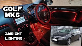 Installing Ambient Lighting  VW Golf MK6 Mods  RGB LED Car Interior Lights [upl. by Melc]