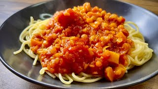 Beste Vegetarische Linsen Bolognese mit Spaghetti – Einfaches amp Leckeres Rezept [upl. by Kecaj]