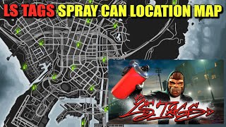 Spray Can Locations Map Where To Find  GTA 5 Online [upl. by Willet928]