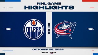 NHL Highlights  Oilers vs Blue Jackets  October 28 2024 [upl. by Ahsinav410]