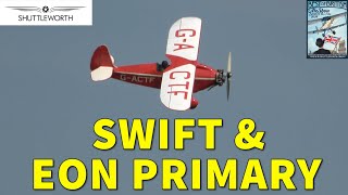 Comper Swift and EON Primary  Old Warden [upl. by Anim]