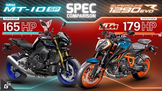 2022 Yamaha MT10SP vs 2022 KTM Superduke 1290R Spec Comparison [upl. by Toy]