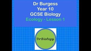 Ecology Lesson 1 Keywords  GCSE Biology [upl. by Fanchon611]