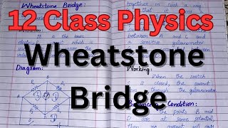 Wheatstone Bridge  12 Class Physics  Urdu Hindi [upl. by Novaat396]