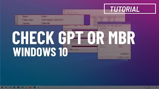 Windows 10 Check if drive is MBR or GPT 3 ways [upl. by Noivad19]