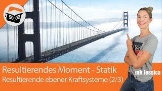 Resultierendes Moment bestimmen  Statik  Resultierende ebener Kraftsysteme 23  Einfach erklärt [upl. by Clarey371]