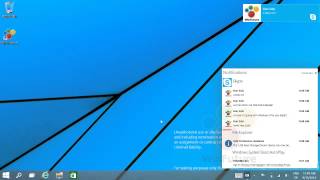 Windows 9 Das neue Notification Center in Aktion [upl. by Adnohsat]