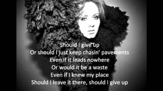 Adele Chasing pavements acoustic with lyrics [upl. by Maxi]