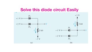 43 For the circuits shown in Fig P43 using ideal diodes find the values of the labeled voltages [upl. by Junia]