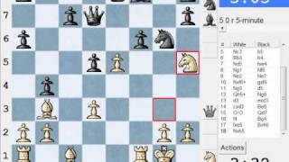 Ruy Lopez Schliemann defense deferred C70  LIVE Blitz Chess 715 vs gamebottle 2056 [upl. by Lindbom554]