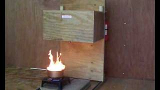 Chip Pan fire system test Moviewmv [upl. by Aloisia515]