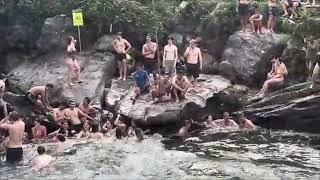 Western girls bathing in waterfall Vietnam tourism Ha Giang [upl. by Noled]