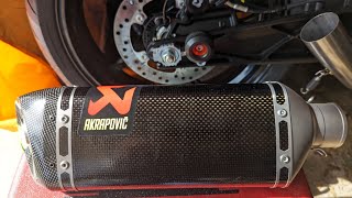 2023 KTM RC390 Akrapovic Exhaust Unbaffled No rivets removed [upl. by Nairim]