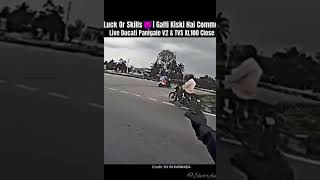 Luck or skills Heavy RIDERS BIKERS stunts Comment me btao galti kis ki Subscribe [upl. by Llerehc]