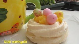 Recette de nids meringués au lemon curd [upl. by Aniroz257]