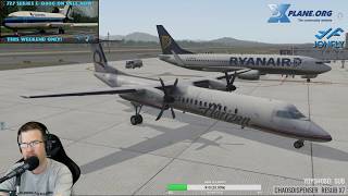 FlyJSim Dash 8 Q400 KAVL to KFAY XPlane 11 [upl. by Torr]