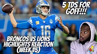 LIONS WIN BIG AT HOME REACTION TO Denver Broncos vs Detroit Lions  2023 NFL Highlights [upl. by Ilhsa]