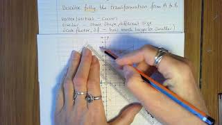 Describe an Enlargement  Negative scale factor [upl. by Preuss]