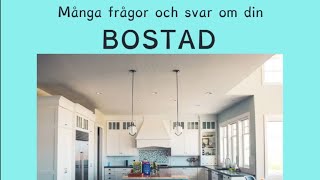 Frågor och svar om BOSTAD [upl. by Sonafets]