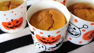 Halloween Pumpkin Muffins Recipe ハロウィンかぼちゃマフィンの作り方レシピ [upl. by Sherwin69]