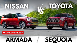 2025 Nissan Armada vs 2025 Toyota Sequoia Which is BETTER [upl. by Dahij]