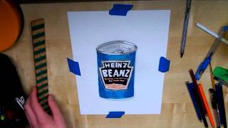 Drawing a Heinz Beanz Can [upl. by Aneehsak]