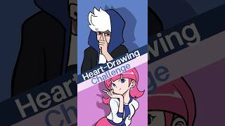 HeartDrawing Challenge animation comics cartoon shorts funny challenge [upl. by Ylle]