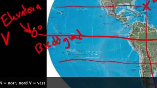 Hur fungerar en karta  2  Längdgrader breddgrader och koordinater [upl. by Attiuqahs]
