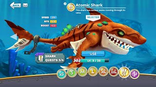 Atomic shark full gameplay  HUNGRY SHARK WORLD [upl. by Elisabeth]