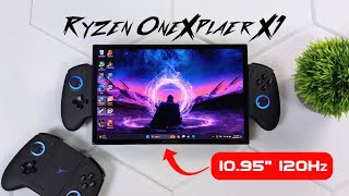 ONEXPLAYER X1 Ryzen Edition Hands On An All New 109quot 120Hz Handheld First Look [upl. by Sakhuja226]