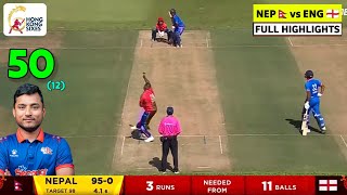 Nepal vs England Cricket Highlights 2024  NEP vs ENG Hong Kong Sixes 2024 Highlights  Sundeep Jora [upl. by Filemon489]