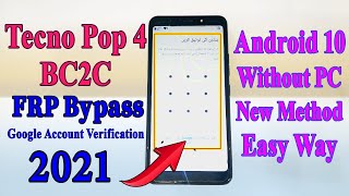 Tecno Pop 4 BC2C FRP Bypass Android 10 Latest Without PC [upl. by Odlanyer]